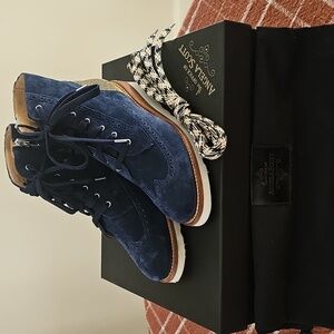 Mr. Harrison Blue Suede Boots by The Office of Angela Scott EUR 39 (9-9.5)